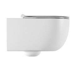 Alice Unica 55, подвесной безободковый унитаз c крепежом fix10, 55x35 см, цвет черный матовый