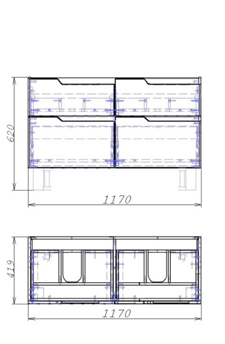 Тумба OWL 1975 Hella stor 120, белый лак