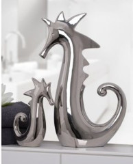 Casablanca, фигурка большая керамическая &quot;Морской конек&quot;, цвет серебристый