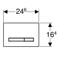 Кнопка смыва Geberit SIGMA хх16.4 для инсталляции, сталь, цвет Хром матовый (115.788.GH.2)