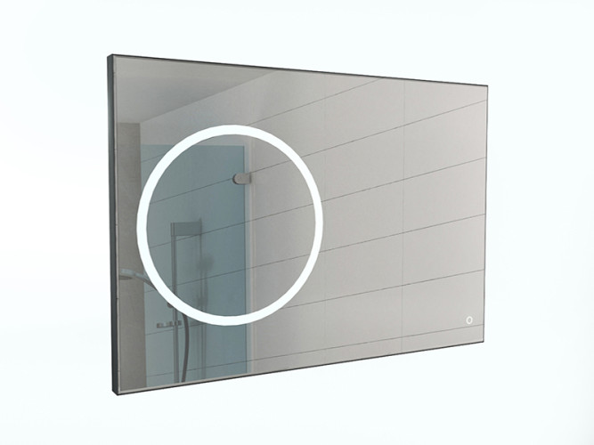 Зеркало Eclipse 100 black с подсветкой Sansa