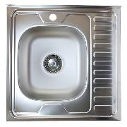 Мойка кухонная 60*60 чаша слева 0,6мм (без сифона) Vladiks L-403