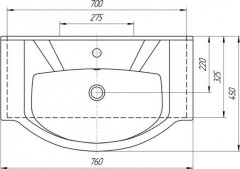 Тумба для комплекта Francesca Империя 75-2 белый (2 двери)