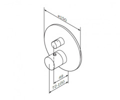 Смеситель для душа AM PM Like F8085500 с термостатом