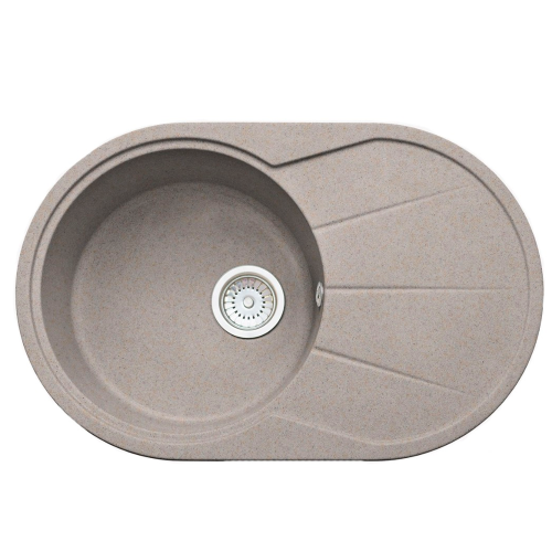 Кухонная мойка Formastone FostoGran FG 76-49, овальная с крылом, цвет латте