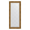 Зеркало настенное с гравировкой EVOFORM в багетной раме состаренная бронза с плетением, 53х123 см, BY 4047