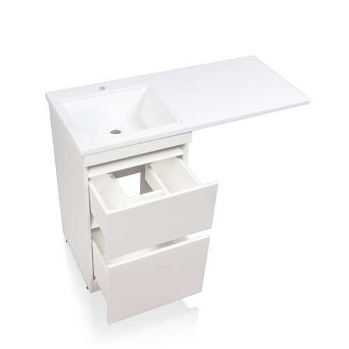 Тумба напольная Style Line Даллас 110, Люкс белая, PLUS, ЭМАЛЬ