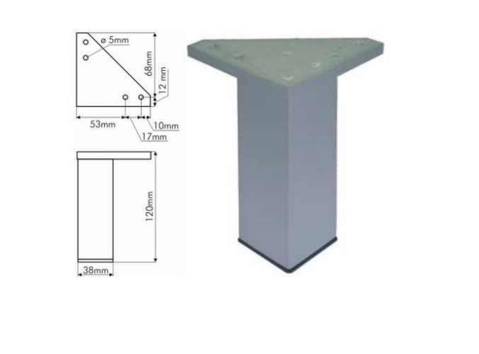 Ножки для мебели Cersanit 2 шт универсальные UNIVERSAL белый