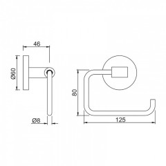 Держатель туалетной бумаги Jaquar CONTINENTAL, хром (ACN-CHR-1151N)