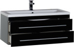Тумба под раковину Aquanet Верона 100 черный (подвесная 2 ящика)