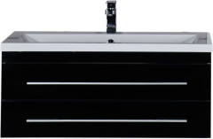 Тумба под раковину Aquanet Верона 100 черный (подвесная 2 ящика)
