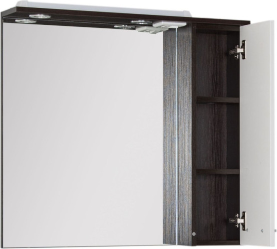 Зеркало Aquanet Равенна 80 wenge (фасад белый)