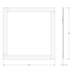Зеркало настенное c зеркальным обрамлением Style EVOFORM 70х70 см, BY 0809