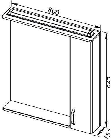 Зеркало-шкаф Aquanet Глория 80 белый