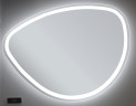 Xpertials STONE, овальное зеркало 80х70 см, LED свет, вкл/выкл с диммером