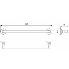 Держатель для полотенца Rush Corsica CO42531 60 см
