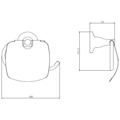 Держатель для туалетной бумаги Rush Corsica CO42111 с крышкой