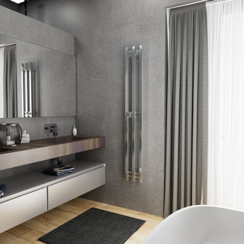 Полотенцесушитель электрический (I-образный) Bauedge Stella Square DB-0076, 25x160 см