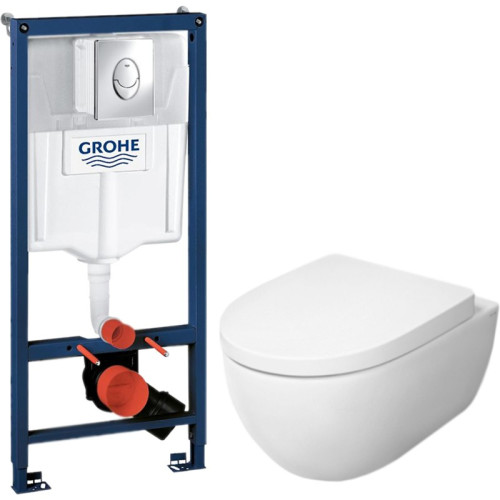 Комплект унитаза AM PM Awe C111738WH с инсталляцией Grohe Rapid SL 38721001