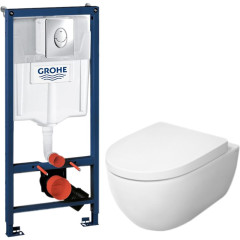 Комплект унитаза AM PM Awe C111738WH с инсталляцией Grohe Rapid SL 38721001