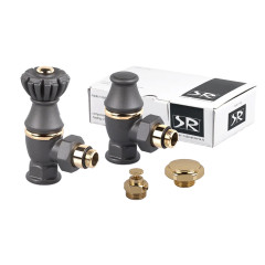 Комплект SR Rubinetterie серия &quot;Liberty&quot; 1/2&quot;х3/4&quot; угловой, цвет антрацит