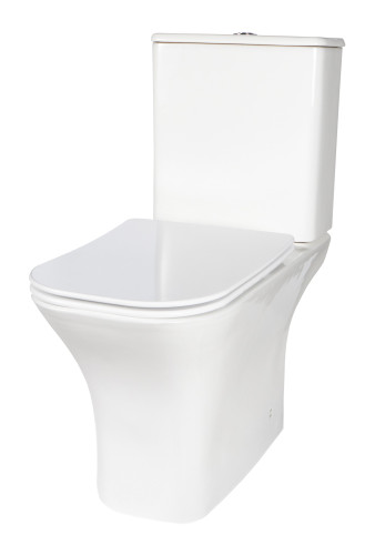 Унитаз-компакт безободковый Creto Cer C2 1002-002Cer-C2W с быстросъёмной крышкой-сиденьем микролифт Slim (арматура Geberit)