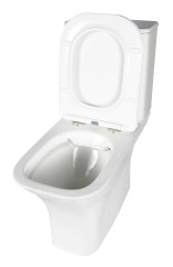 Унитаз-компакт безободковый Creto Cer C2 1002-002Cer-C2W с быстросъёмной крышкой-сиденьем микролифт Slim (арматура Geberit)