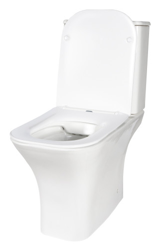 Унитаз-компакт безободковый Creto Cer C2 1002-002Cer-C2W с быстросъёмной крышкой-сиденьем микролифт Slim (арматура Geberit)