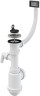 Сифон для мойки Alcadrain с нержавеющей решеткой DN70, гофропереливом и штуцером (A444P-DN50/40)