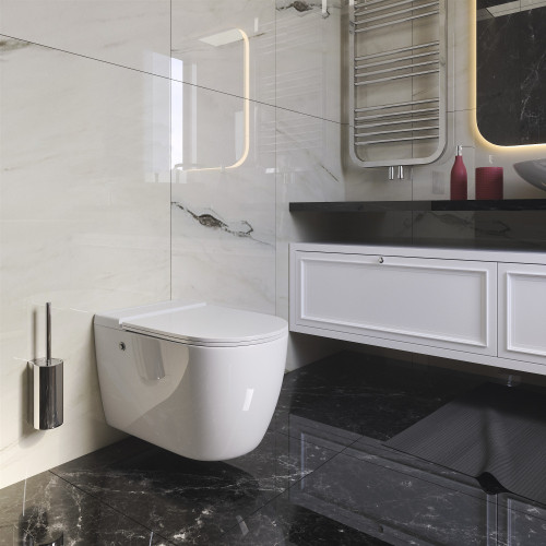 Унитаз Grossman GR-5502 impuls (570*360*375) БЕЛЫЙ подвесной с тонкой крышкой