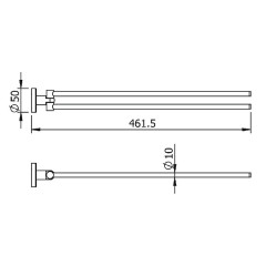 Полотенцедержатель Langberger Burano 11008C двойной