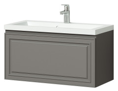 Тумба Итана Verona 80 подвесная с раковиной Natella 80 Смоки Софт CS00080615