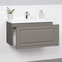 Тумба Итана Verona 80 подвесная с раковиной Natella 80 Смоки Софт CS00080615