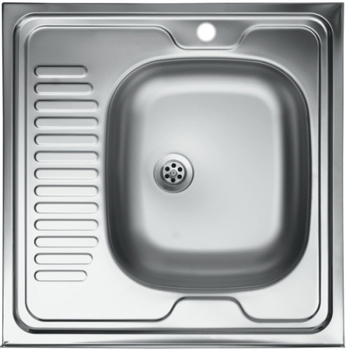 Мойка кухонная 60*60 чаша справа 0,6мм (без сифона) Vladiks L-403