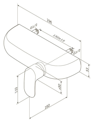 Смеситель для душа AM PM Sensation F3020000