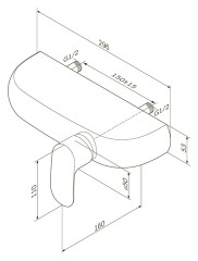 Смеситель для душа AM PM Sensation F3020000