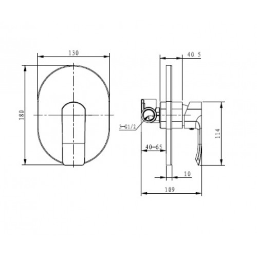 Смеситель для ванны с душем KAISER Aurora (67177-1)