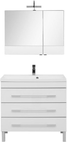 Комплект мебели для ванной Aquanet Верона NEW 90 белый (напольный 3 ящика)