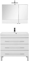 Комплект мебели для ванной Aquanet Верона NEW 90 белый (напольный 3 ящика)