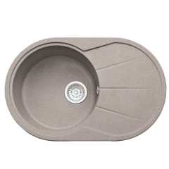 Кухонная мойка Formastone FostoGran FG 76-49, овальная с крылом, серый