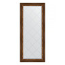 Зеркало настенное с гравировкой EVOFORM в багетной раме римская бронза, 66х156 см, BY 4148