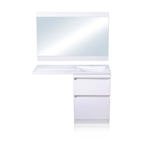 Тумба напольная Style Line Даллас 120, Люкс белая, PLUS, ЭМАЛЬ