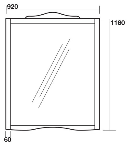 Зеркало Kerasan Retro 92