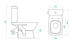 Унитаз-компакт &quot;Нео Лайт&quot; 2РА ДС МЕ
