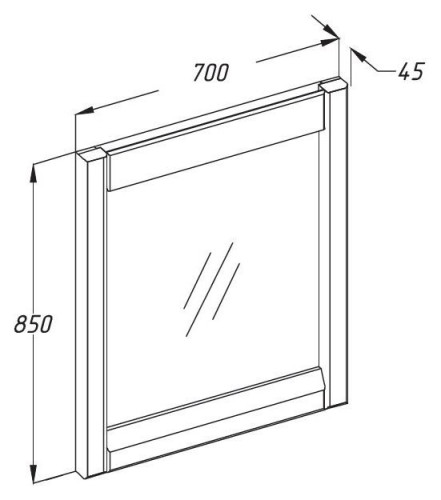 Зеркало Opadiris Лаварро 70 с подсветкой