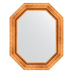 Зеркало настенное Polygon EVOFORM в багетной раме римское золото, 61х76 см, BY 7162