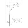 Душевая колонна Ideal Standard Ceratherm T25 в комплекте с термостатическим смесителем для душа (A7208AA)
