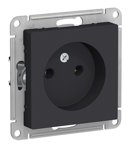 Розетка без заземления, 16А, механизм, КАРБОН Schneider Electric ATLASDESIGN ATN001041