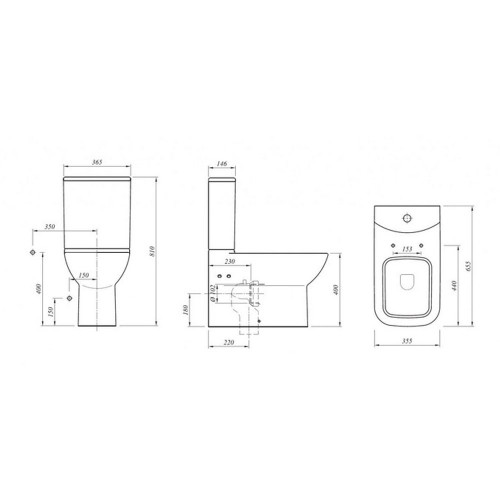 Унитаз-компакт Kale Babel с бачком и сиденьем микролифт