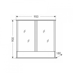 Зеркальный шкаф СанТа Вегас 90